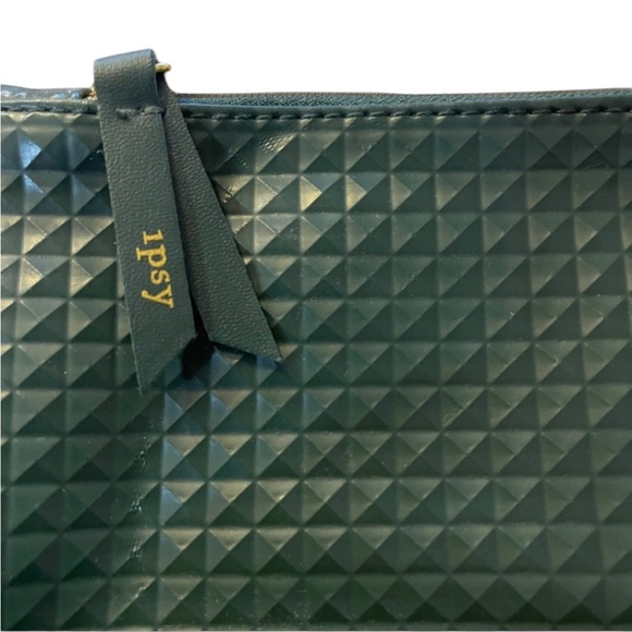 Ipsy Cosmetic Makeup Bag Olive Textured - Picture 3 of 4